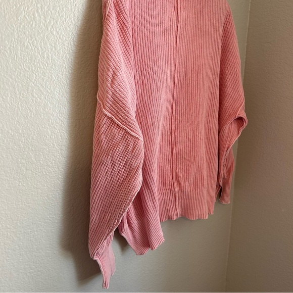 Aerie Women’s Beyond Quarter Zip Oversized 100% Cotton Pink Sweater, Size Small - Picture 8 of 11